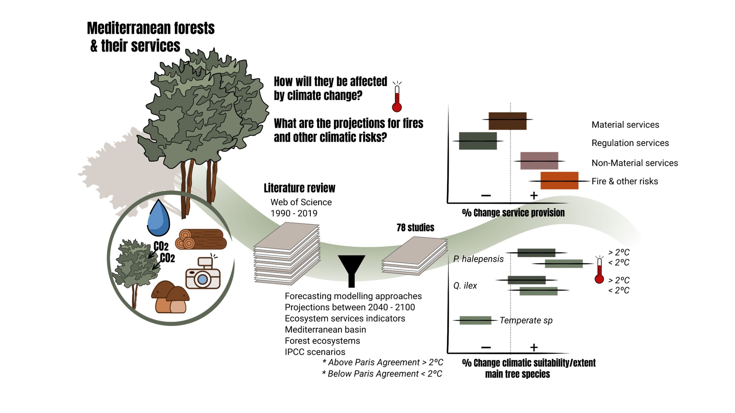 New article: Ecosystem services provision by Mediterranean forests will be compromised above 2℃ warming